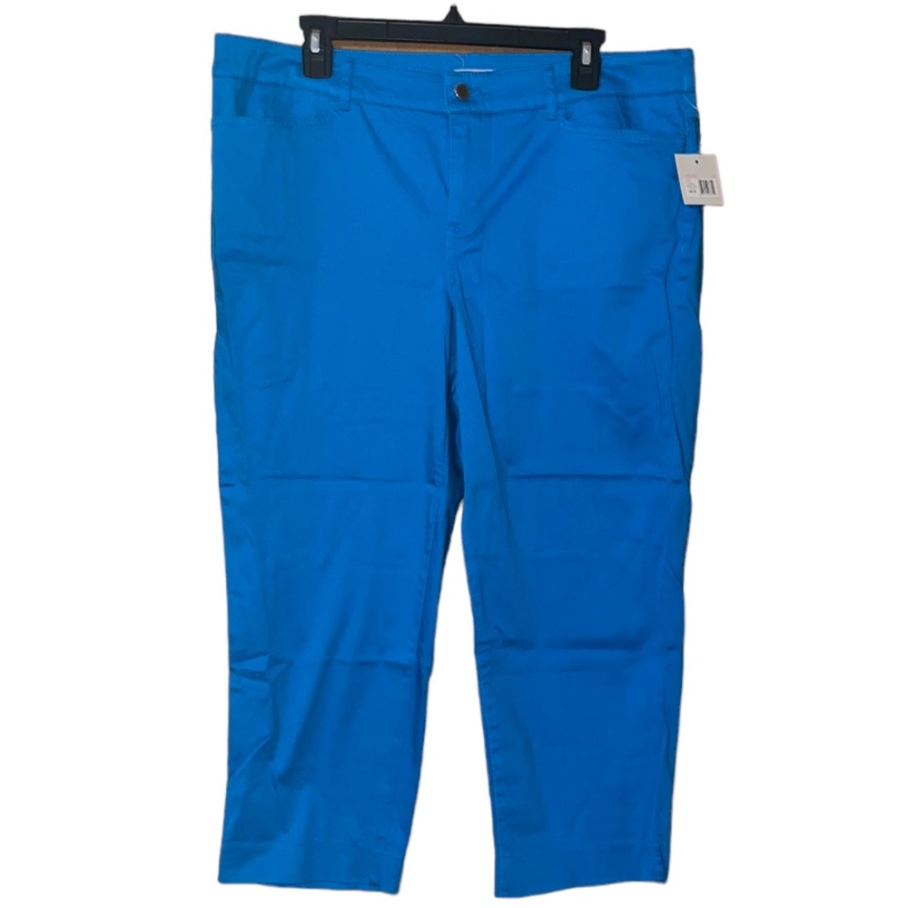 •MADISON•NWT TEALMARINO MODERN CROPPED BOHO TROUSERS SIZE 14